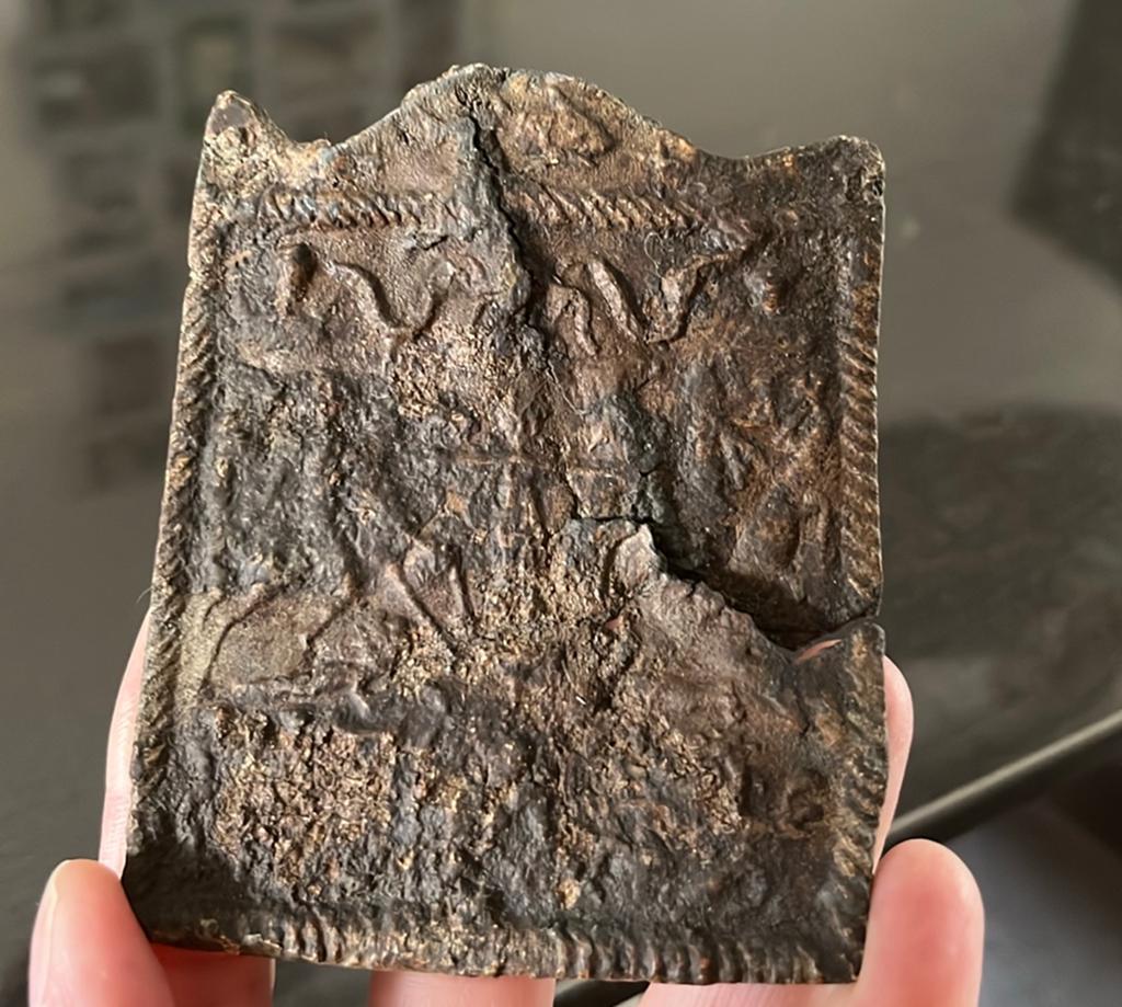 Romeins loden applique sol, Ophalen of Verzenden