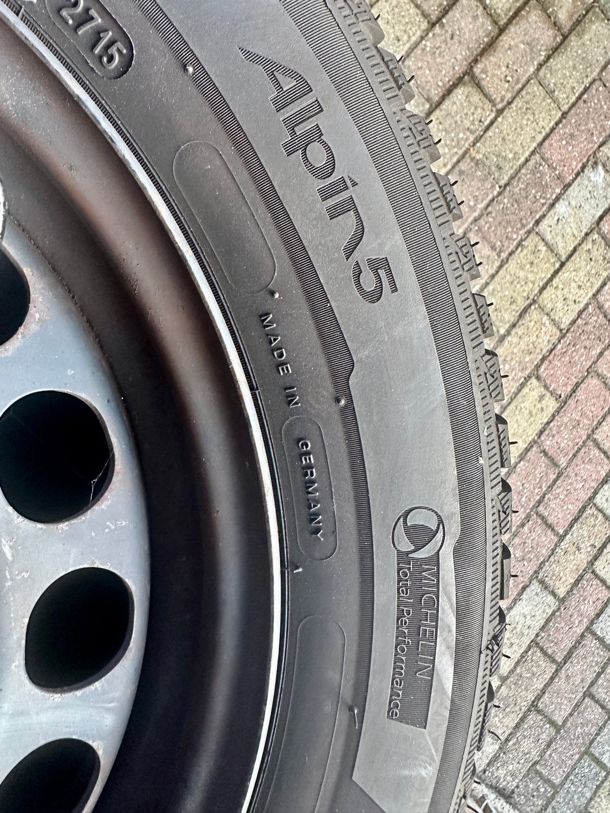 Michelin Alpin 5 Winterbanden 205/55 R16 met Velgen, Auto-onderdelen, Ophalen, Gebruikt, 16 inch, Banden en Velgen