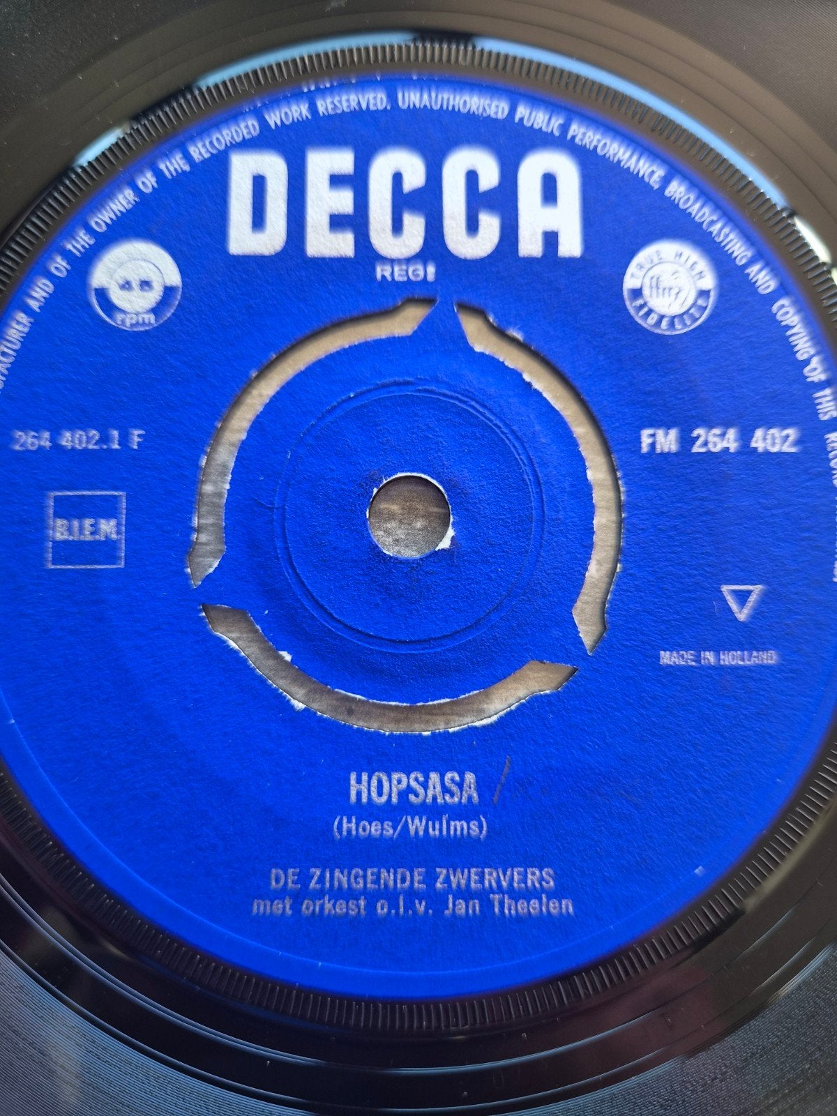 zeldzame oude piraten single van De Zingende Zwervers Hopsa, Ophalen of Verzenden, Gebruikt, 7 inch, Nederlandstalig