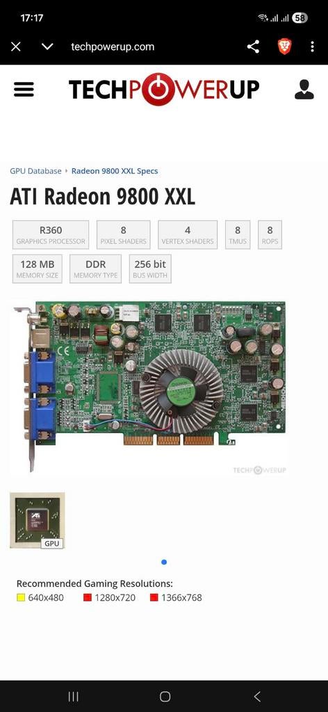 ATI Radeon 9800 XXL AGP Videokaart - Retro Gaming, Computers en Software, Videokaarten, Gebruikt, AMD, GDDR, Tv-Out