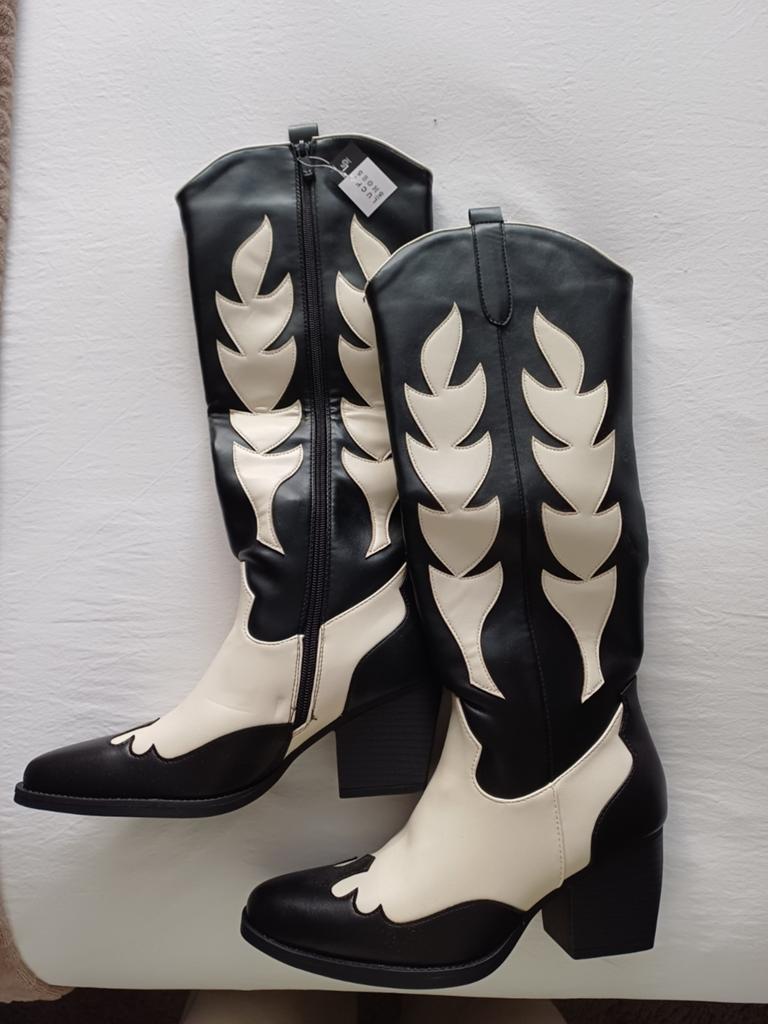 Nieuwe western laarzen, Hoge laarzen, Zwart, Nieuw, Ophalen of Verzenden