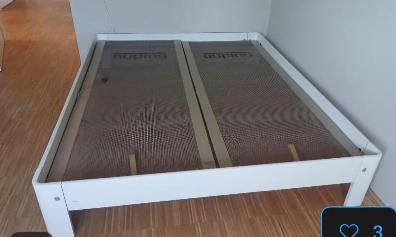 Auping bed 160x200, Huis en Inrichting, Slaapkamer | Bedden, Gebruikt, Wit, Tweepersoons, Ophalen of Verzenden