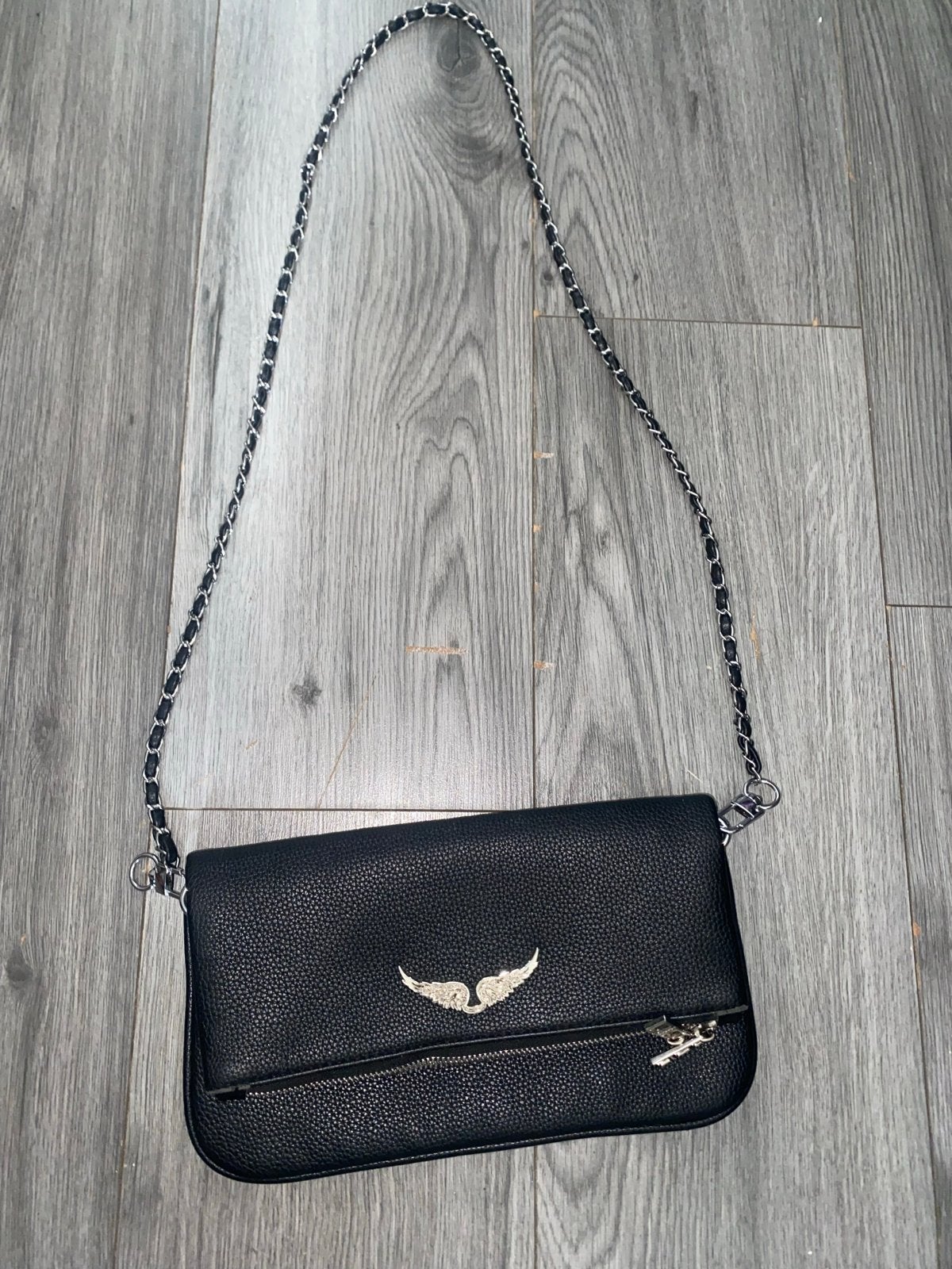 Zadig&Voltaire Zwart Leren Schoudertasje, Ophalen of Verzenden, Nieuw, Zwart, Schoudertasje