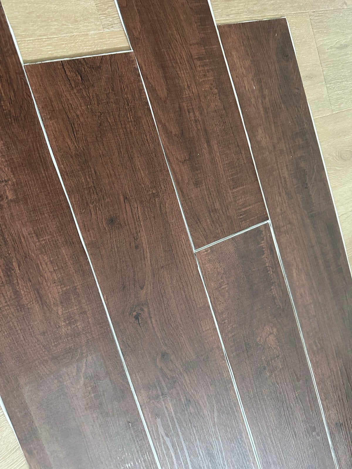 Zelfklevende vinyl vloerplanken - Friedola donker eiken, Ophalen, Kunststof, 50 tot 150 cm, Overige typen