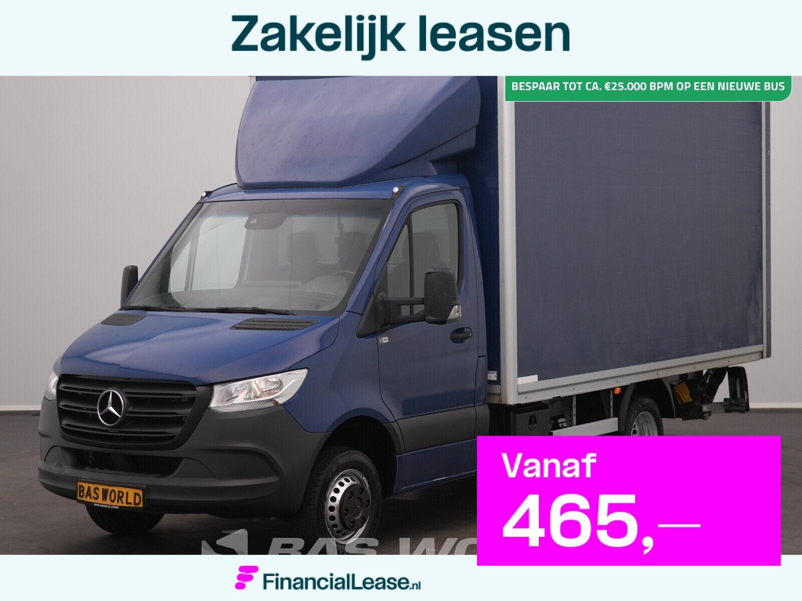 Mercedes Sprinter 315 CDI Laadklep Zijdeur Dubbellucht Bakwa, Stof, Gebruikt, Euro 6, 4 cilinders