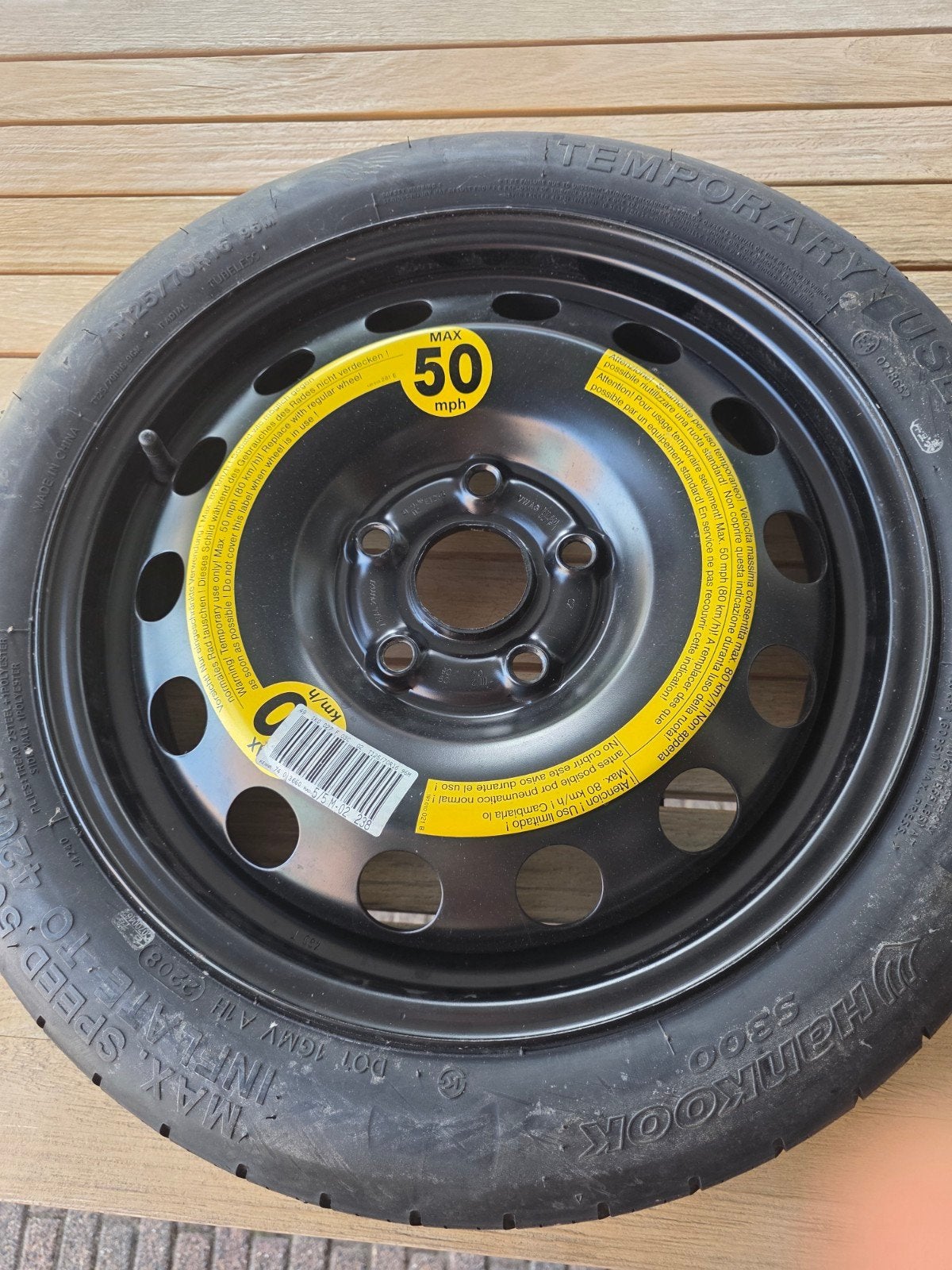 VW AG 1K0 601 027F thuiskomer 125/70R16 Hankook, Ophalen, Gebruikt