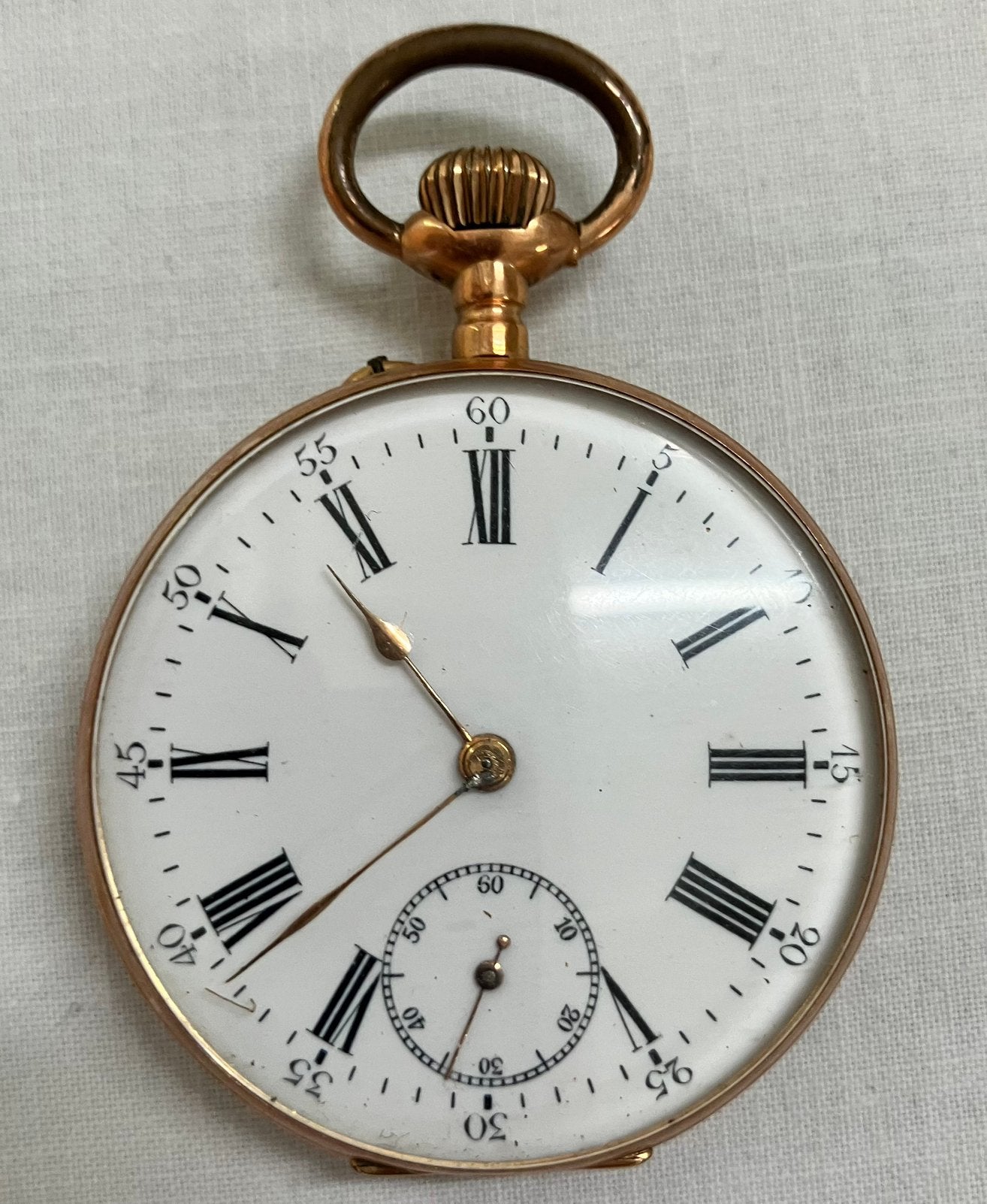 Zakhorloge 14K goud (19e eeuws) mogelijk Zwitsers, Overige merken, Zakhorloge, Ophalen of Verzenden, Goud