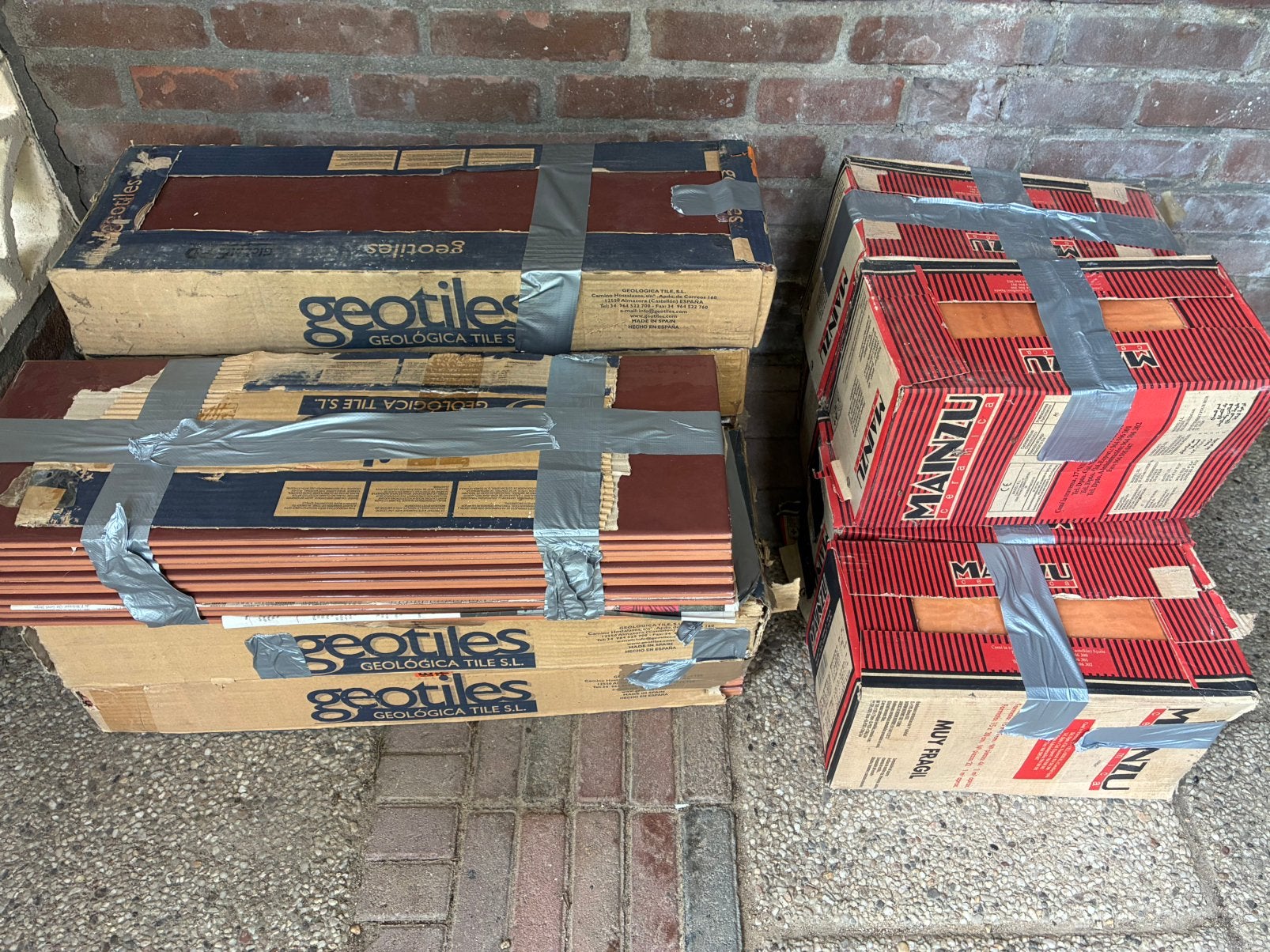 Keramische tegels Geotiles, Doe-het-zelf en Verbouw, Tegels, Ophalen, 5 tot 10 m², Zo goed als nieuw, 20 tot 40 cm