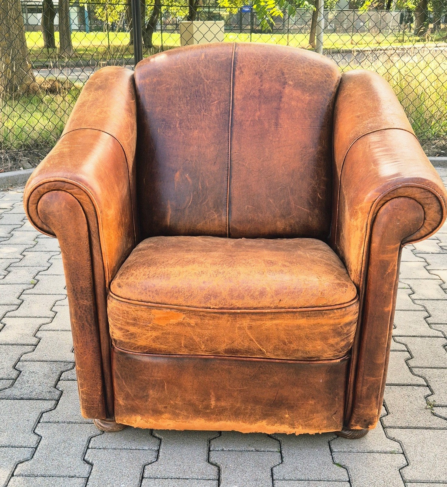 schapenleren fauteuil, Ophalen of Verzenden