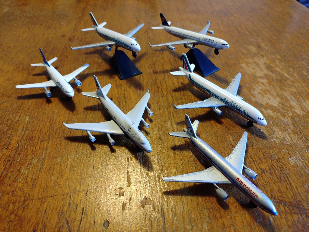 Vliegtuig modellen, setje van 6 oa Matchbox, Verzamelen, Ophalen of Verzenden, Gebruikt, Schaalmodel