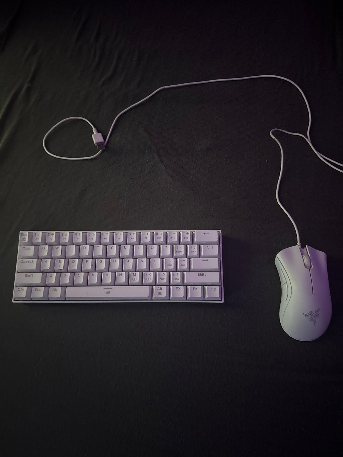 Razer DeathAdder Essential muis en Redragon K617 Fizz toetse, Computers en Software, Rechtshandig, Muis, Gebruikt, Gaming muis