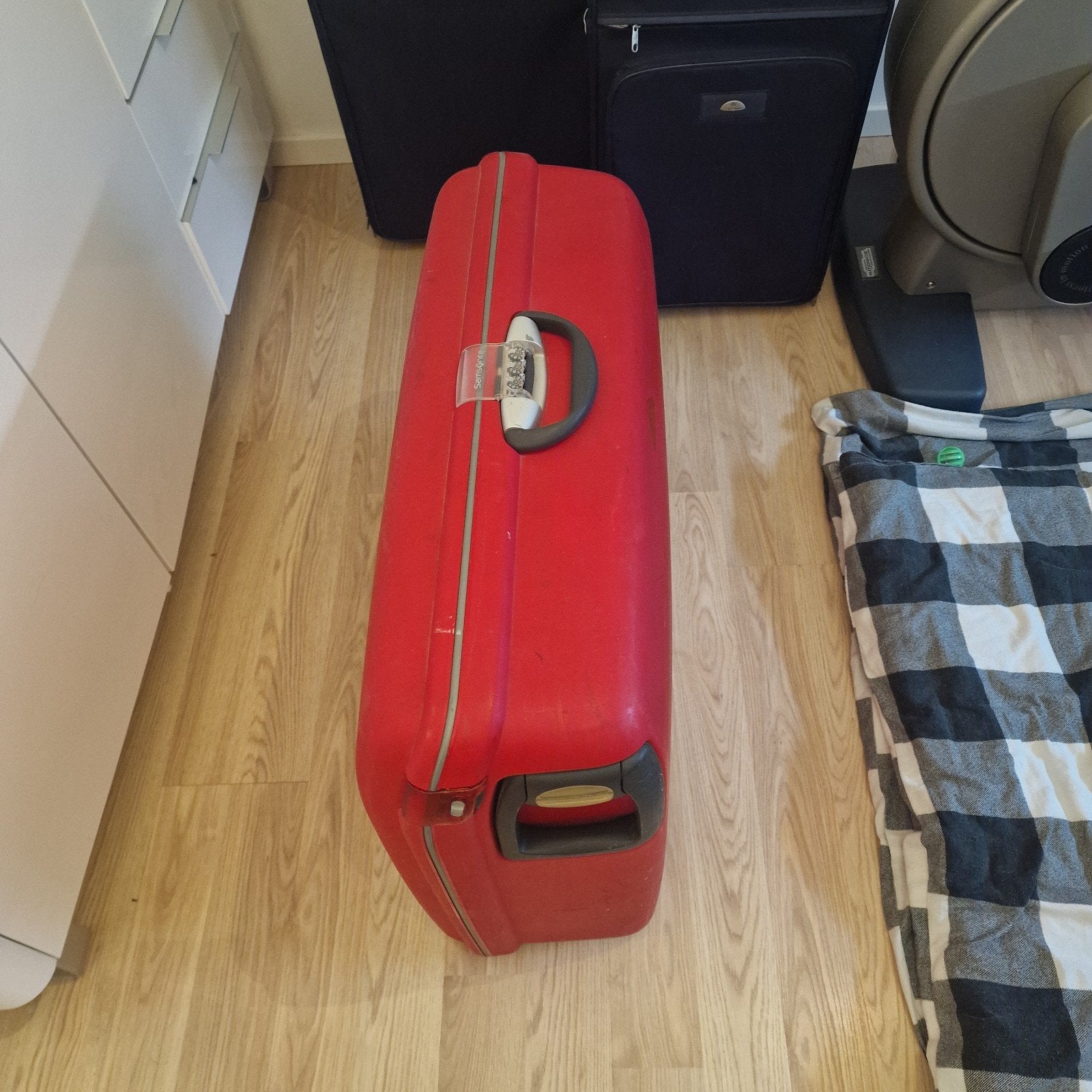 Samsonite koffer rood, Sieraden, Tassen en Uiterlijk, Koffers, Ophalen, Gebruikt, Hard kunststof, 70 cm of meer