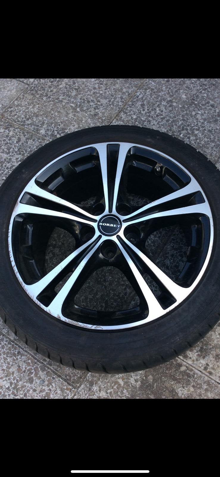 Autobanden met sportvelgen (Opel Zafira), Auto-onderdelen, Banden en Velgen, Ophalen, Gebruikt, Banden en Velgen, 17 inch