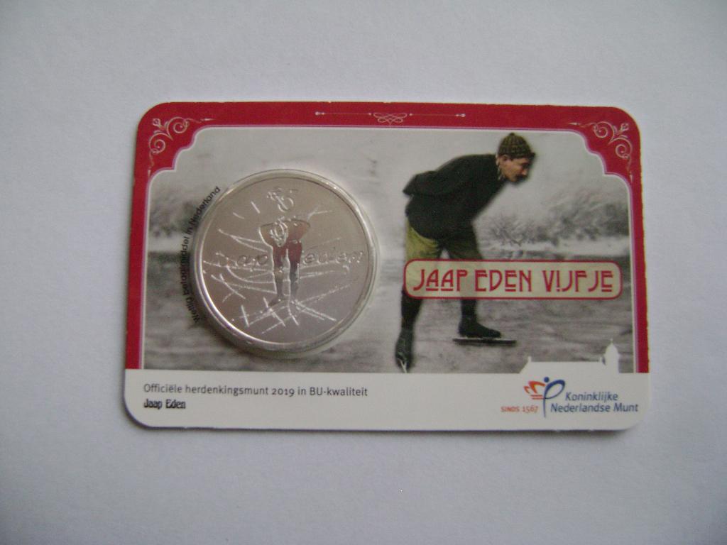 Het "Jaap Eden" Vijfje in BU kwaliteit in Coincard, Ophalen of Verzenden, Koningin Beatrix, Euro's, Setje