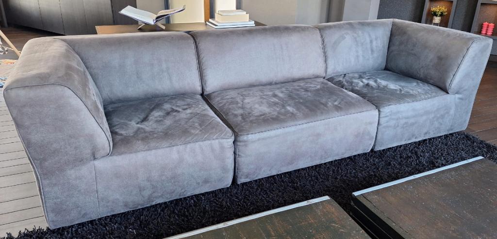 Elementen loungebank | grijs | in goede staat, Ophalen, 250 tot 300 cm, Gebruikt, Driepersoons