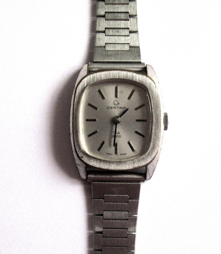 Vintage Certina Club 2000 Swiss made mechanisch horloge '70, Ophalen of Verzenden, Gebruikt, Staal, Overige merken