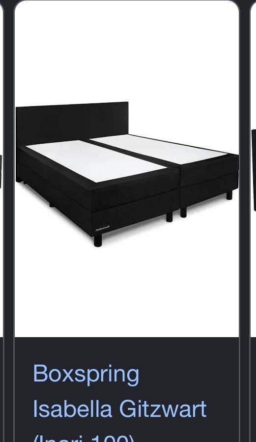 Gratis Boxspring, Huis en Inrichting, Slaapkamer | Boxsprings, Ophalen, Tweepersoons, Grijs, Zo goed als nieuw