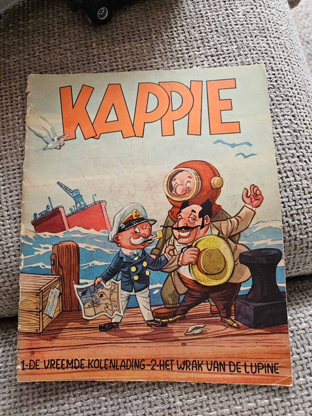 Kappie - De Vreemde Kolenlading & Het Wrak van de Lupine, Eén stripboek, Ophalen of Verzenden, Gelezen, Marten Toonder