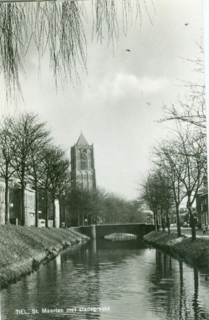 Tiel 1967; St. Maarten met stadsgracht - gelopen., Verzenden, 1960 tot 1980, Gelopen, Gelderland