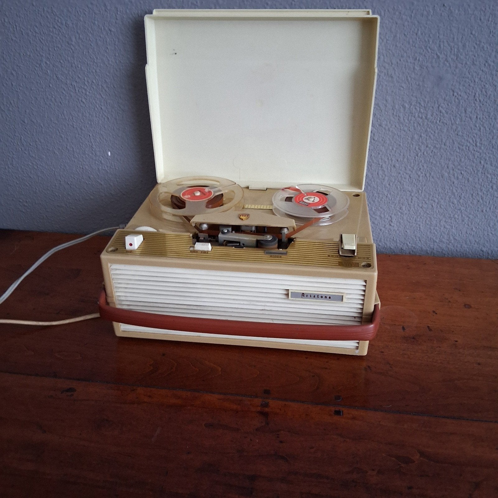 Vintage Aristona Bandrecorder met banden, Audio, Tv en Foto, Ophalen of Verzenden, Bandrecorder, Met banden