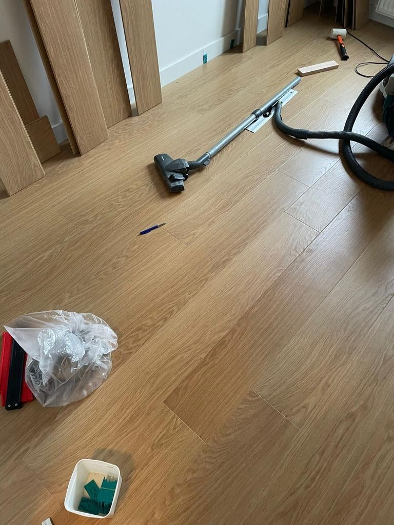 Lamimaat Quick-Step Natural Varnished Oak 15m², Ophalen, Gebruikt, 50 tot 150 cm, 10 m² of meer