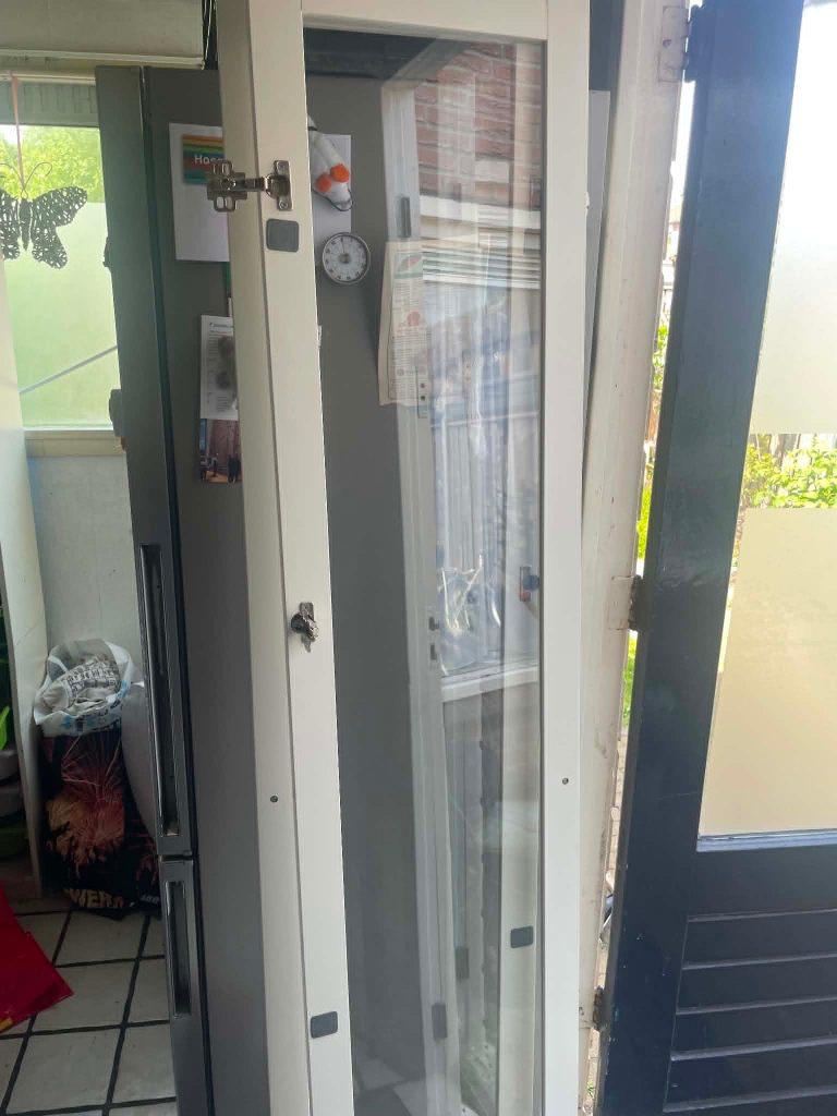 Te Koop 2  Vitrine kasdeuren voor  Ikea Billy boekenkast, Ophalen, Kunststof, Vitrine, 50 tot 100 cm