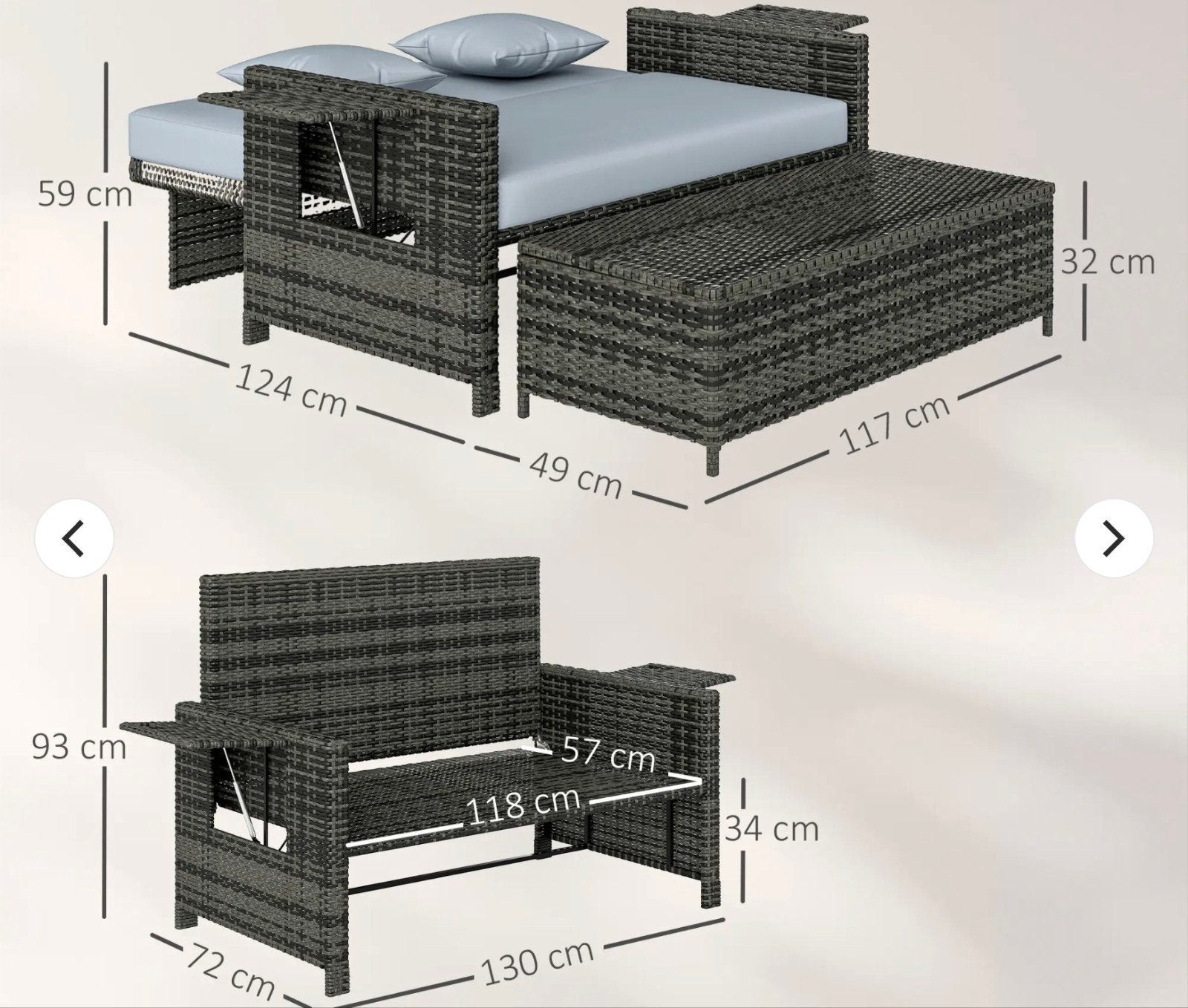 Zomer DEAL€500/€249,99 loungebank 2-zits set nieuw in doos, Tuin en Terras, Ophalen of Verzenden, Nieuw