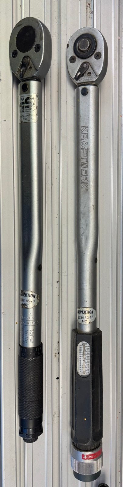 2x Kraftwerk Momentsleutel: 250 Nm en 210 Nm, Doe-het-zelf en Verbouw, Gereedschap | Handgereedschap, Gebruikt, Sleutel/ratel