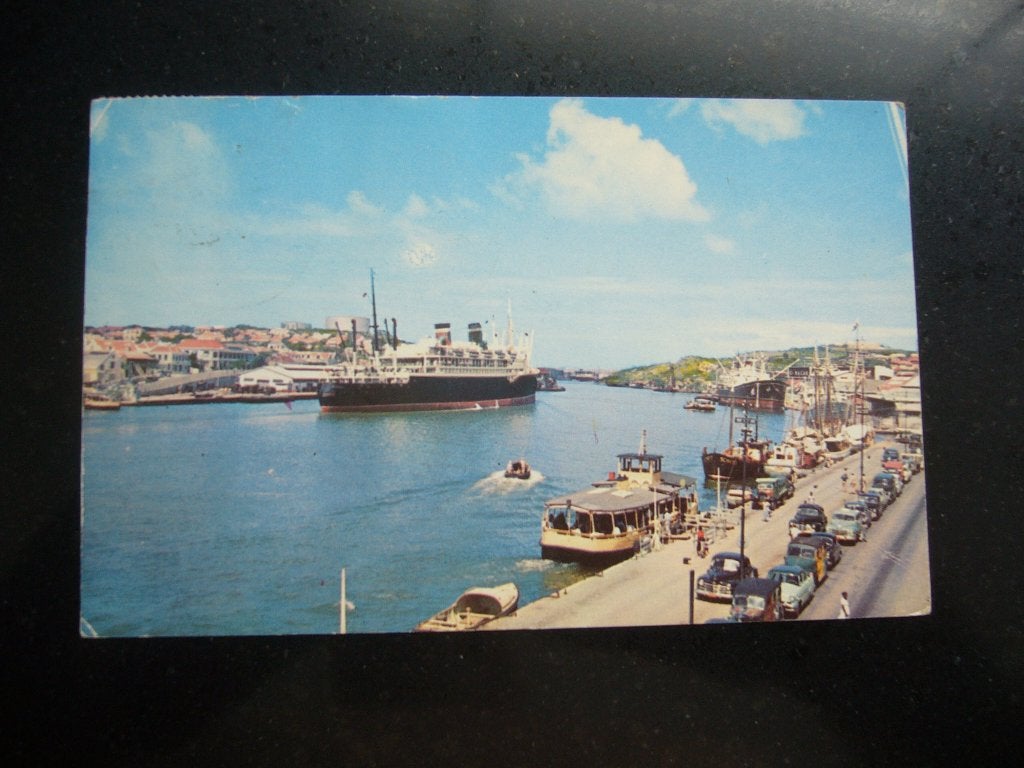 CURACAO  =  HARBOR VIEW, Ophalen of Verzenden, 1940 tot 1960, Gelopen, Buiten Europa
