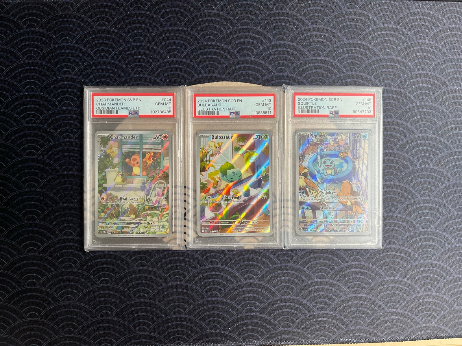 PSA 10 Pokémon Charmander, Bulbasaur, Squirtle set, Hobby en Vrije tijd, Verzamelkaartspellen | Pokémon, Ophalen of Verzenden