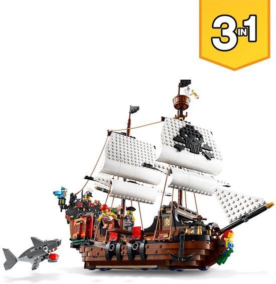 Lego set 31109 - 3 in 1 Piratenschip, Kinderen en Baby's, Gebruikt, Lego, Ophalen of Verzenden, Inclusief instructies