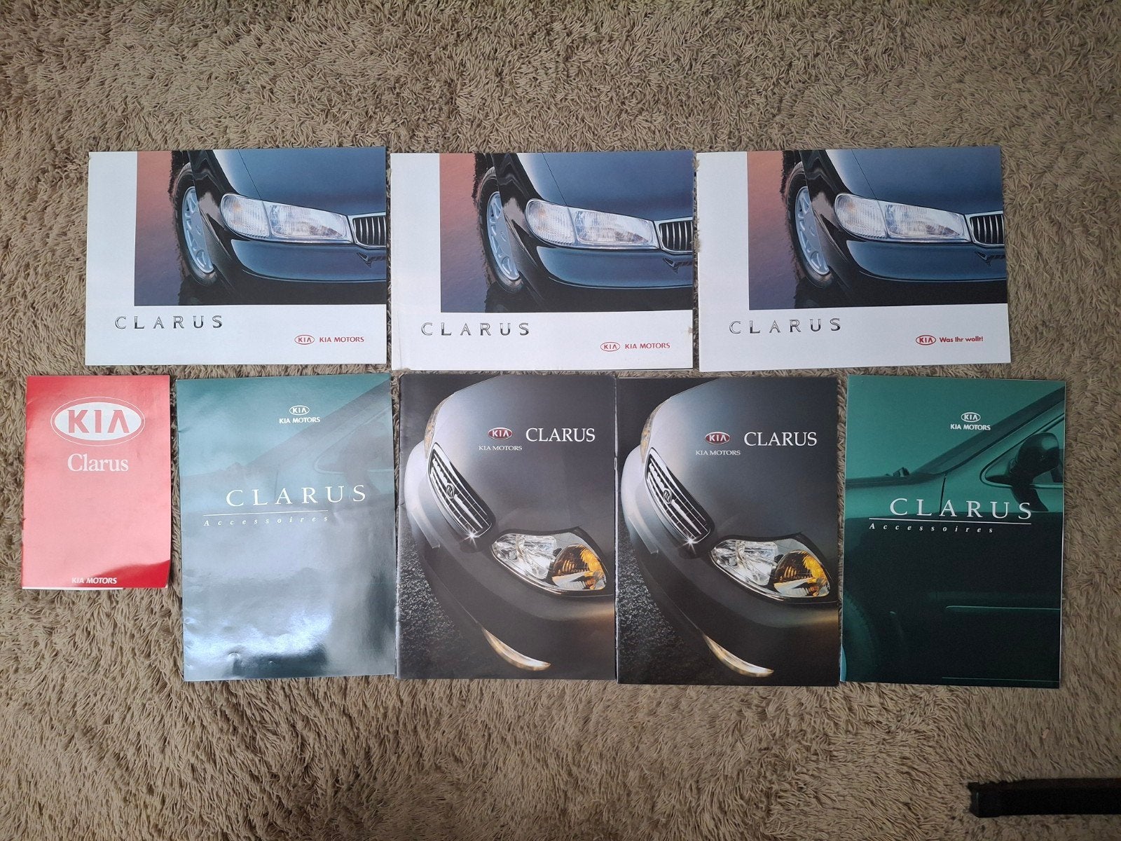 Lot autofolders Kia Clarus, Verzenden, Gelezen, Algemeen