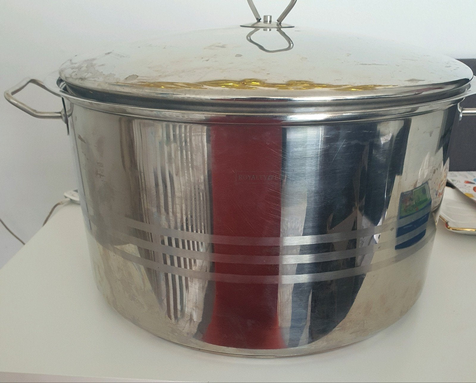 grote soeppan, Ophalen of Verzenden, Gebruikt, Rvs