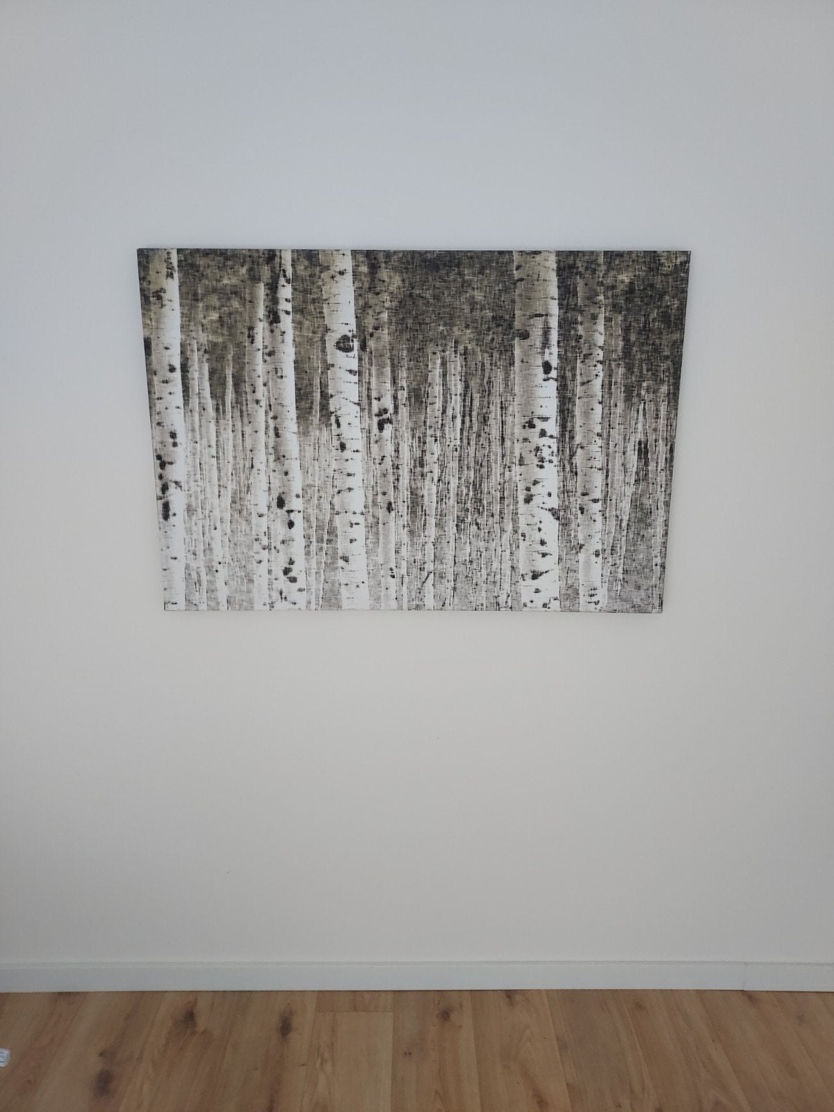 Canvas schilderij berkenbos - Japandi stijl, Antiek en Kunst, Ophalen of Verzenden