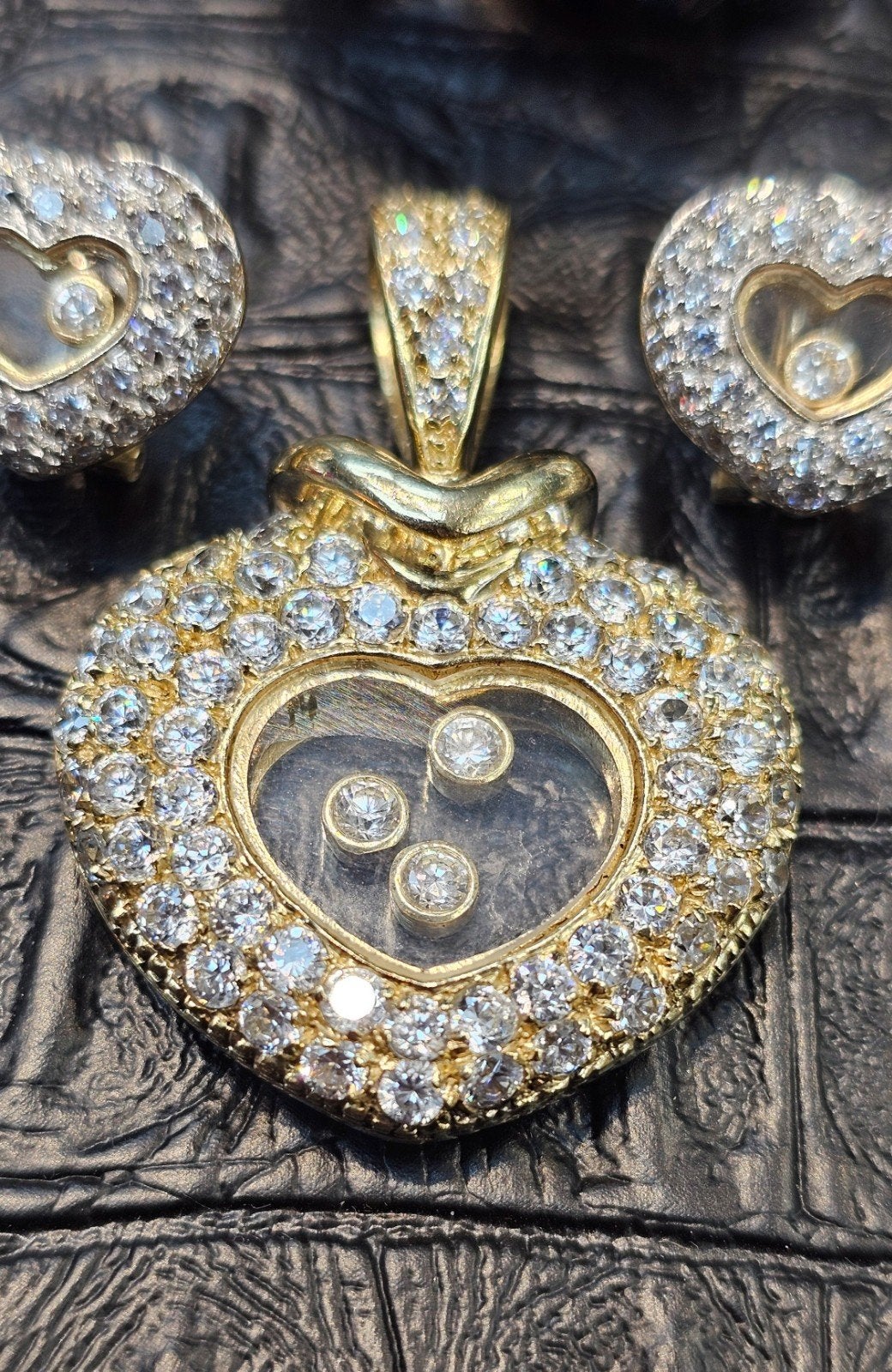 Prachtige 14karaat gouden set chopard model, Ophalen of Verzenden, Zo goed als nieuw, Goud, Goud