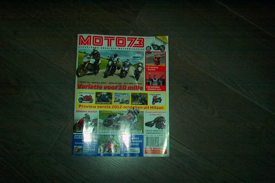 Moto 73  magazine nr23  10-23 november 2011 ., Boeken, Motoren, Ophalen of Verzenden, Gelezen
