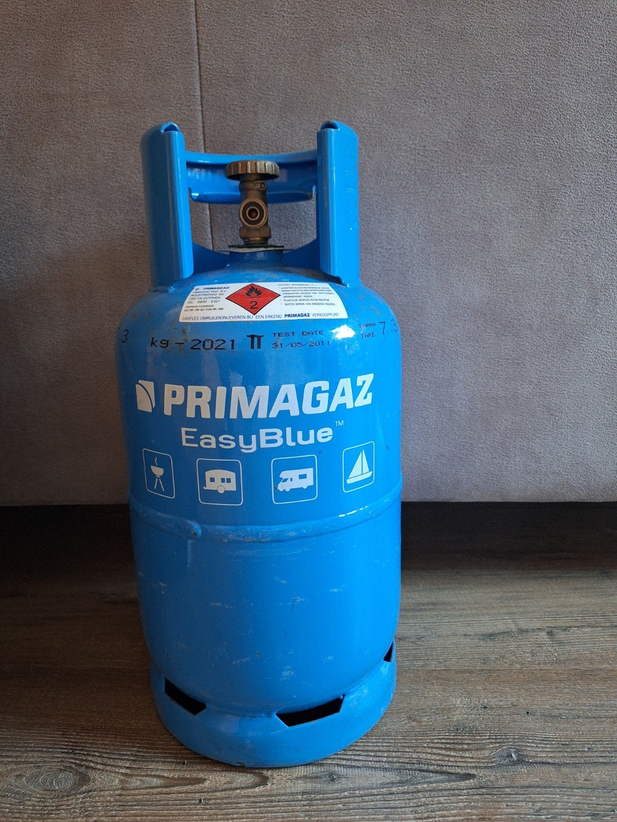 propaan gasfles, Ophalen, Gebruikt
