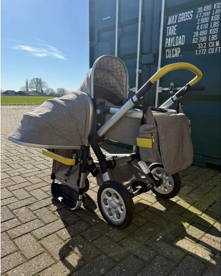 Joolz Combiwagen met Gele Accenten - Zo Goed als Nieuw, Zo goed als nieuw, Combiwagen, Met reiswieg, Ophalen