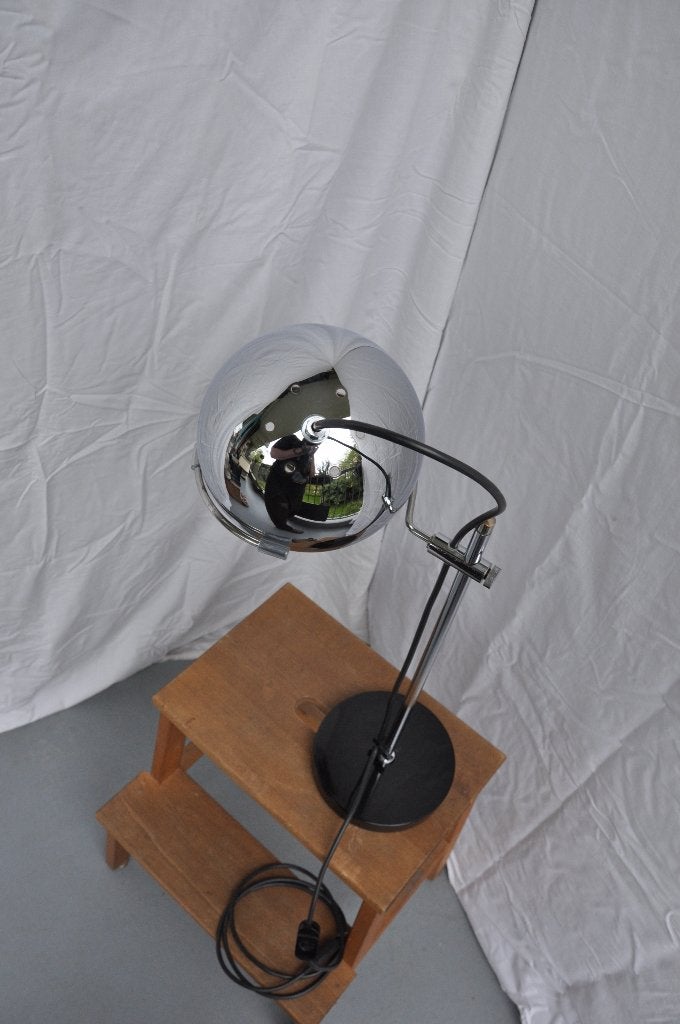 Anvia | tafellamp | chrome | bollamp | Zeer mooi | BLF, Inclusief lichtbron, Metaal, Overige merken, Vintage