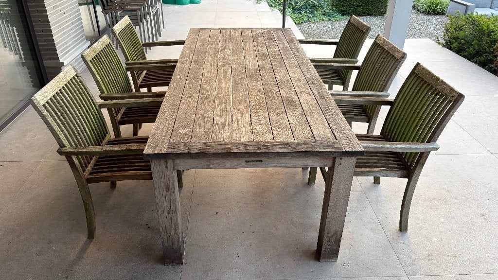 Teak Houten Tuinset Royal Botania, Tuin en Terras, Gebruikt, 6 zitplaatsen, Teakhout, Ophalen of Verzenden