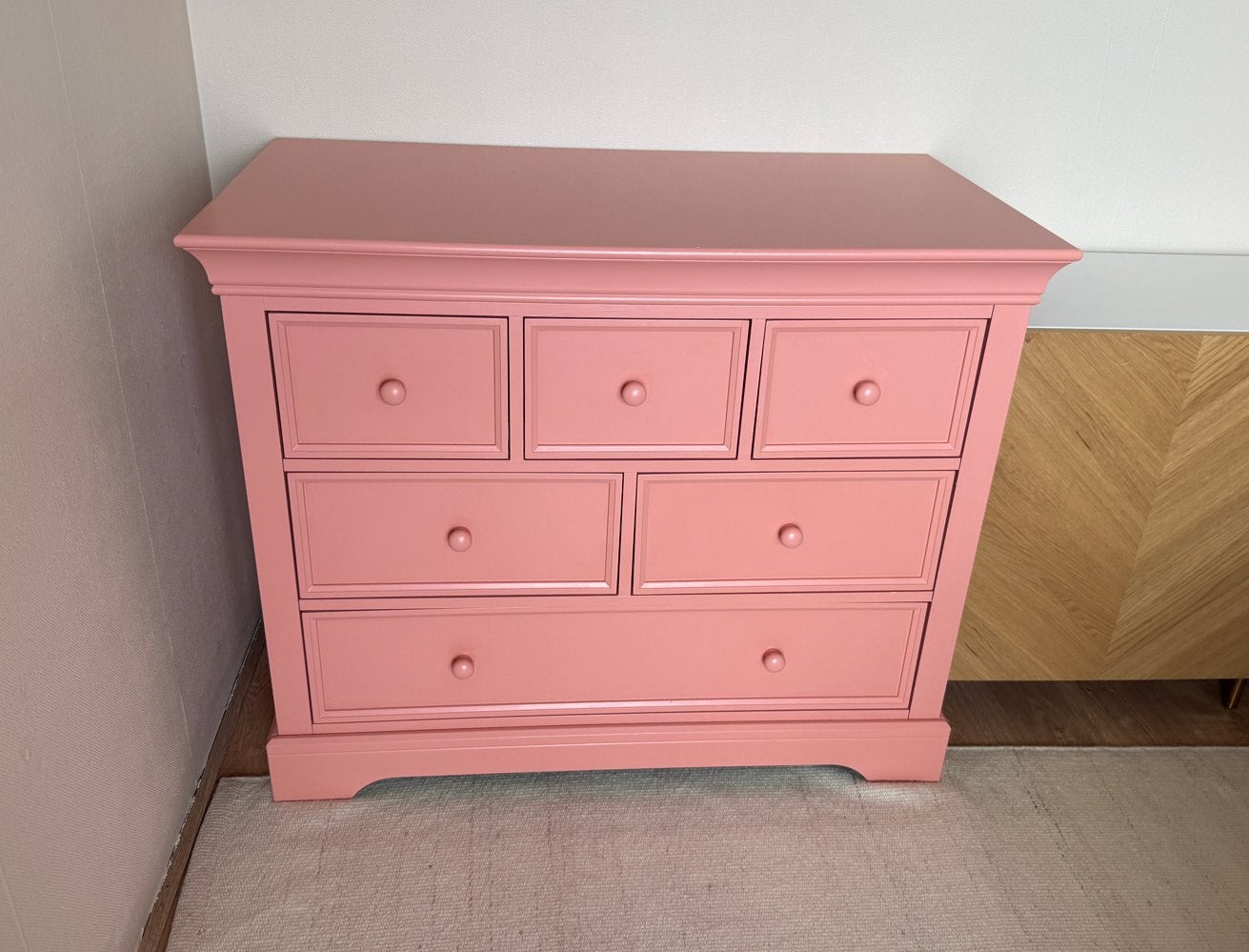 Kidsmill Chateau E4 Commode - Roze (zelf geschilderd), Kinderen en Baby's, Ophalen, Gebruikt, 50 tot 70 cm, 100 cm of meer
