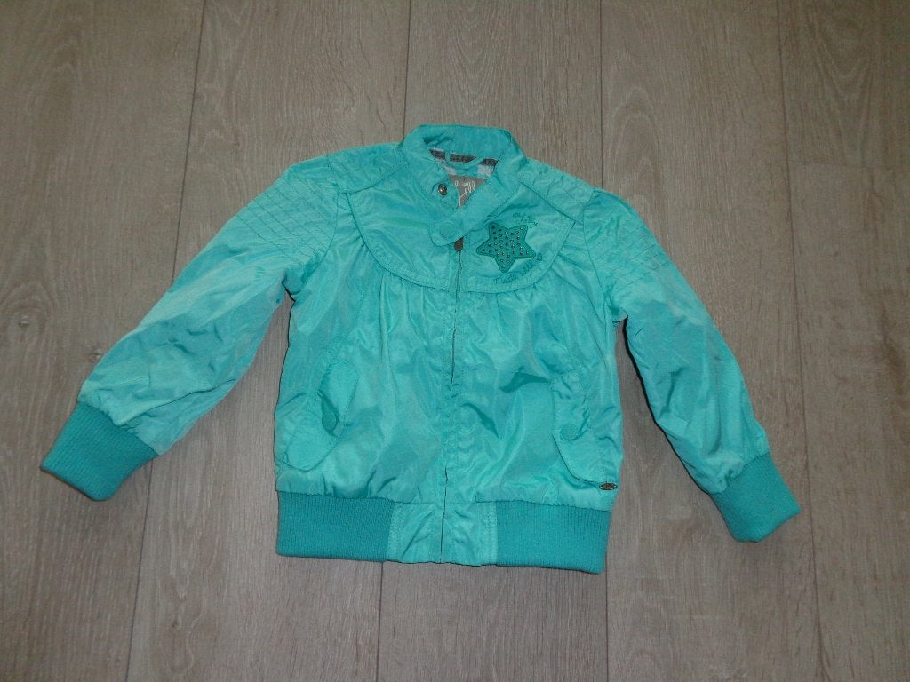 turqoise meisjeszomerjasje van JILLY, maat 92/98, Ophalen of Verzenden, Zo goed als nieuw, Meisje, Jas