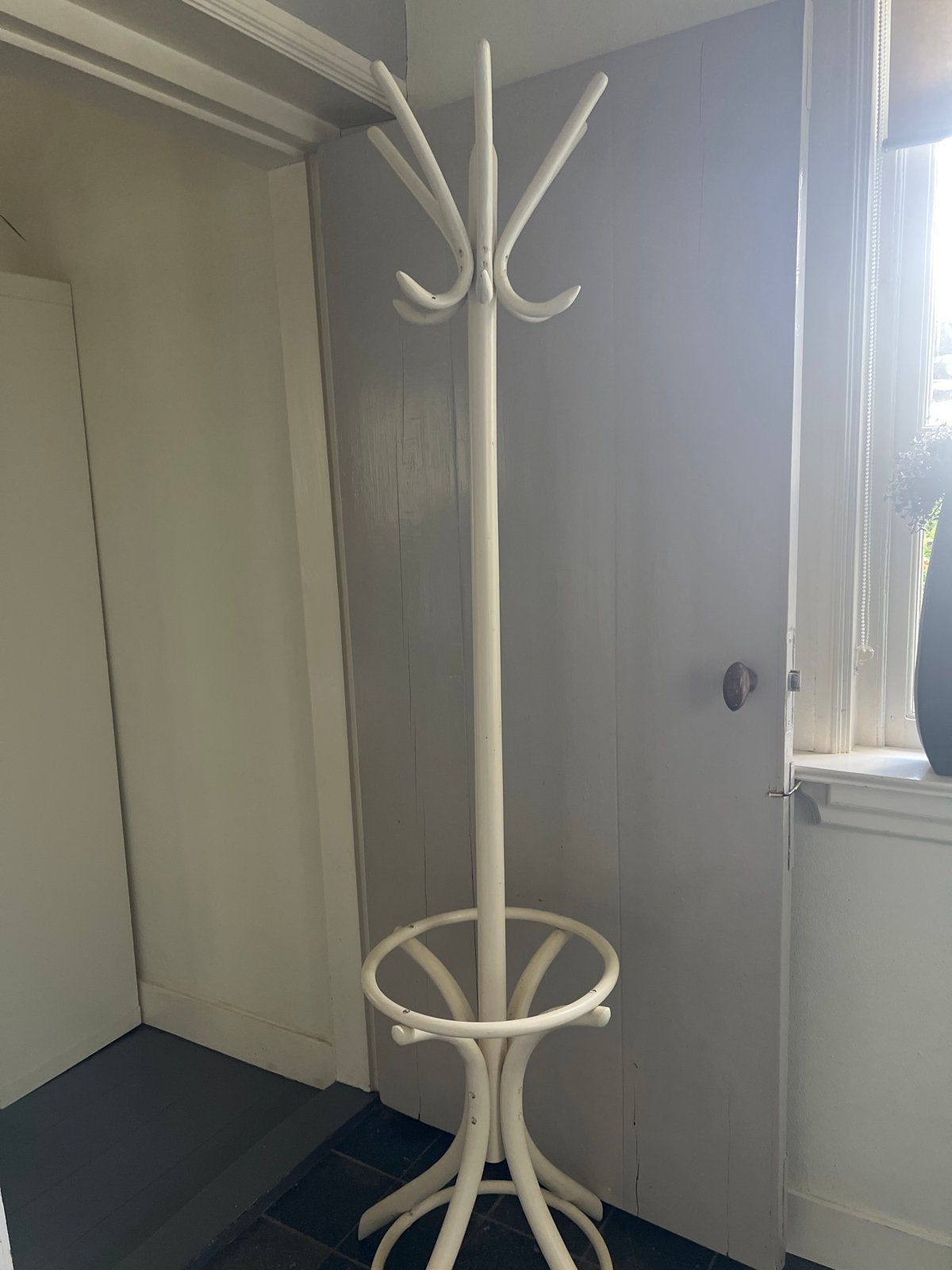 Vintage staande kapstok - Crème wit, Ophalen, Gebruikt, Staande kapstok, 150 tot 200 cm