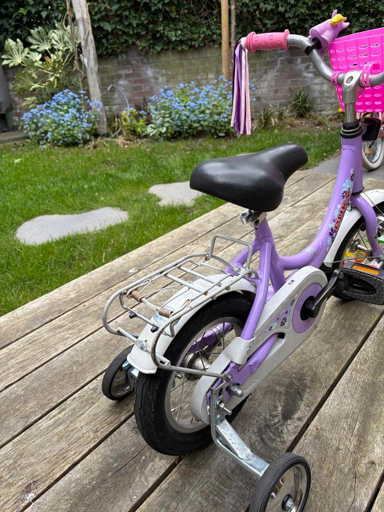 Puky kinderfietsje 12 inch met zijwieltjes, Ophalen, Gebruikt, Minder dan 16 inch, Zijwieltjes