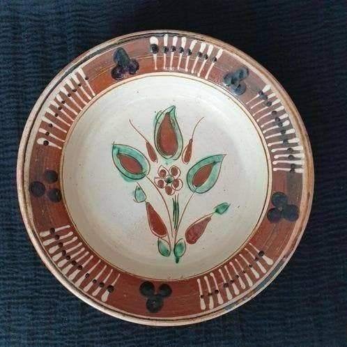 Vintage ca. 1970's Roemeense wandbord, handbeschilderd, Ophalen of Verzenden
