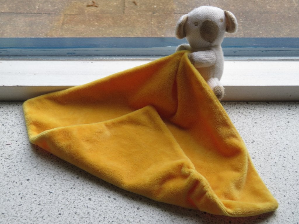 Knuffeldoek van Blokker geel met koalabeer beertje koala, Geel, Beer, Ophalen of Verzenden, Zo goed als nieuw