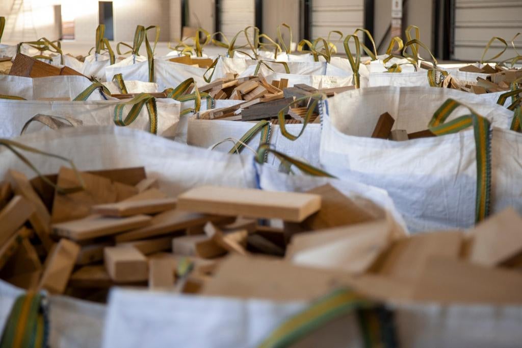 Haardhout/brandhout/stookhout/kachelhout droog in bigbags, Doe-het-zelf en Verbouw, Hout en Planken, Ophalen, Nieuw, 50 mm of meer