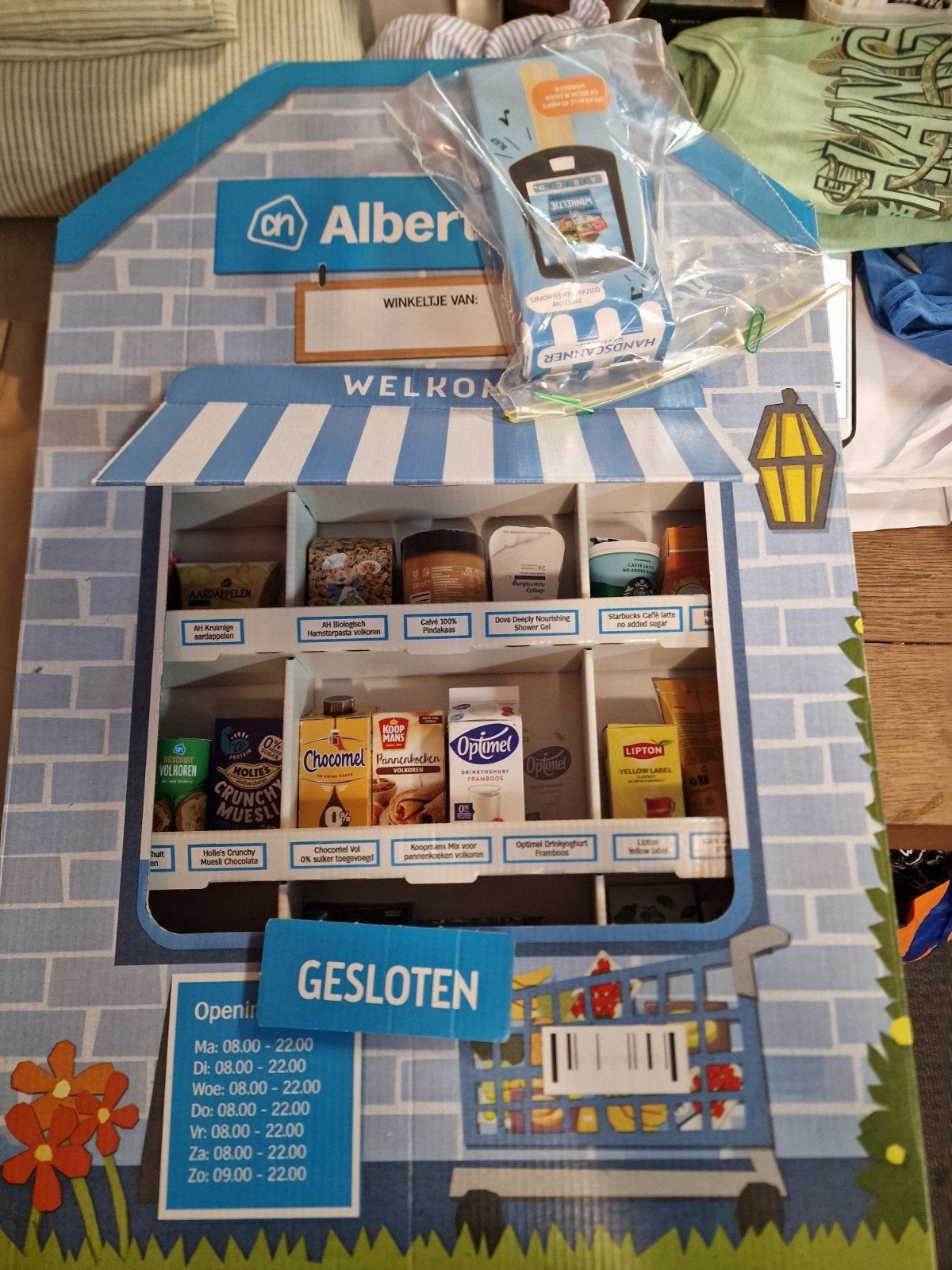 Compleet Albert Heijn winkeltje met geld en scanner, Ophalen, Zo goed als nieuw, Ontdekken, Met geluid
