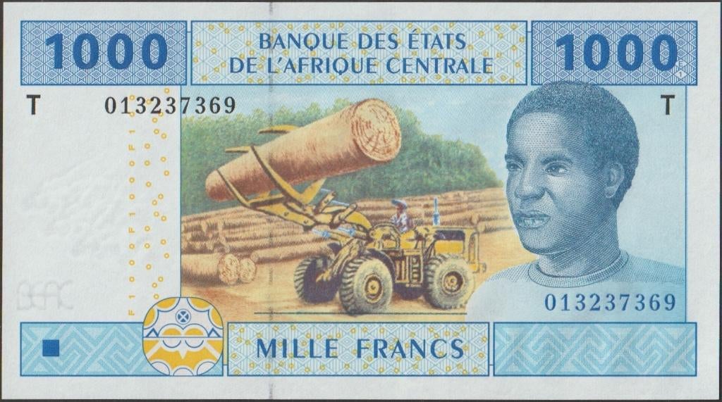C.A.S. Congo 1000 francs 2002 UNC p.107 Ta (# 38), Verzenden, Overige landen, Los biljet