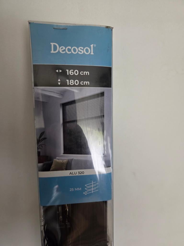 Decosol Jaloezie ALU 320 - 160x180 cm, Zwart, 150 tot 200 cm, Nieuw, Ophalen of Verzenden